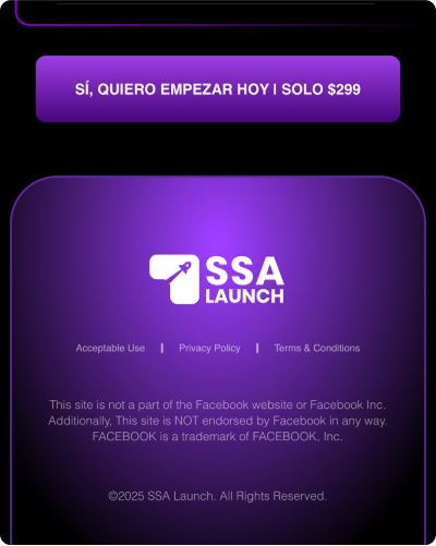 SSA Launch Landing Page